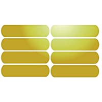 Los mejores  - Bandas reflectantes 8 adhesivas para señalización- casco 8 x 2 cm- reflectante- color amarillo